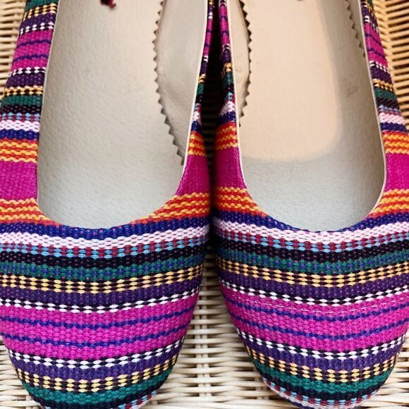 Multicolored Fun handmade unique espadrille flats - Picture 2 of 5
